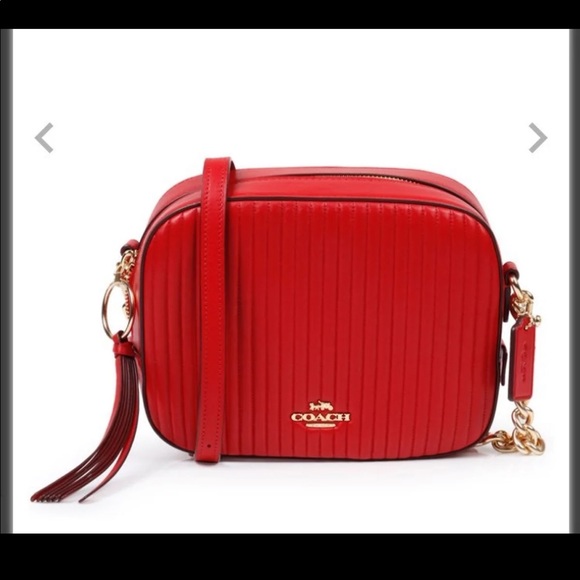 coach quilted camera bag